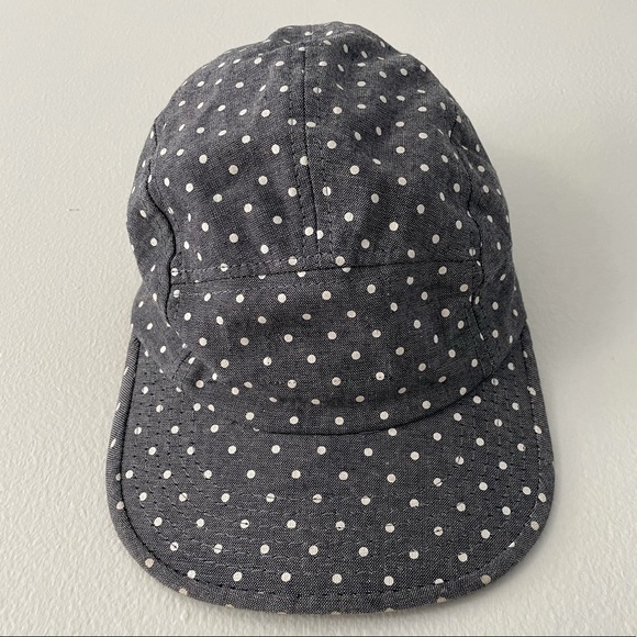 Polka dot chambray five panel hat - Picture 1 of 4